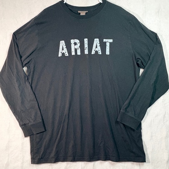 Ariat Men's Black Long Sleeve Logo Graphic T-Shirt XL - Picture 1 of 9
